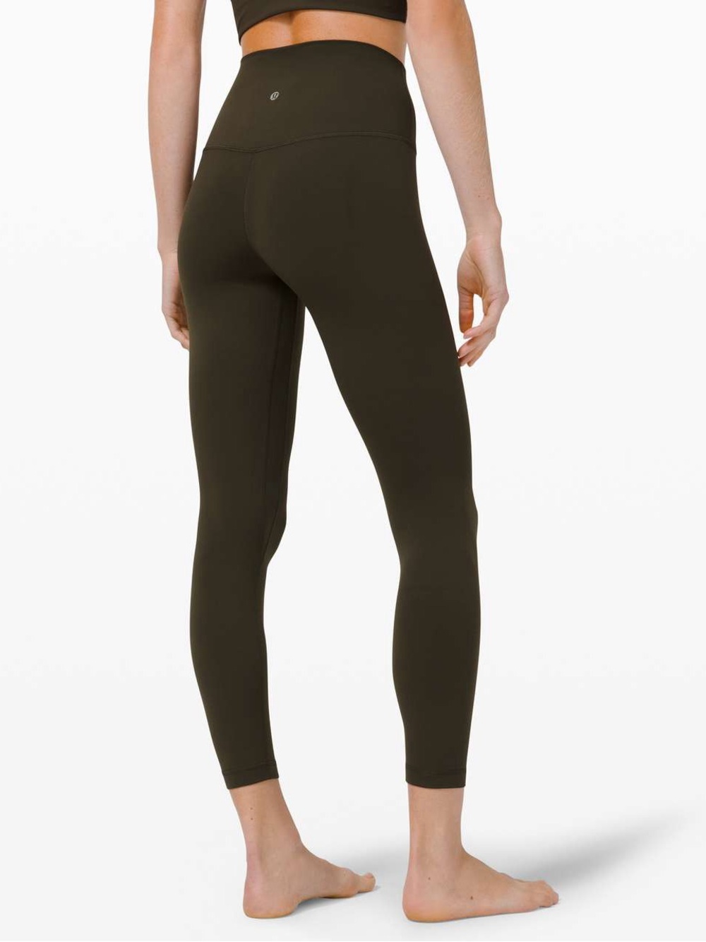 lululemon Align High-Rise Pant 25” Leggings in Dark Olive Green, 4